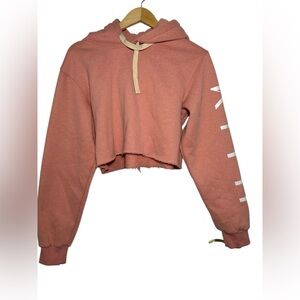 KITH Women's Cropped Pink Hoodie